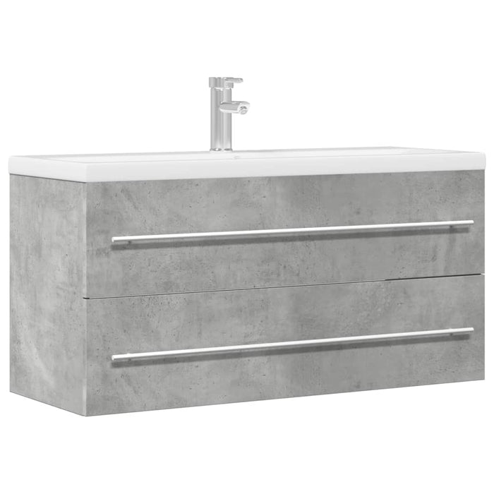 vidaXL Sink Cabinet Concrete Grey 100x38.5x48 cm Engineered Wood