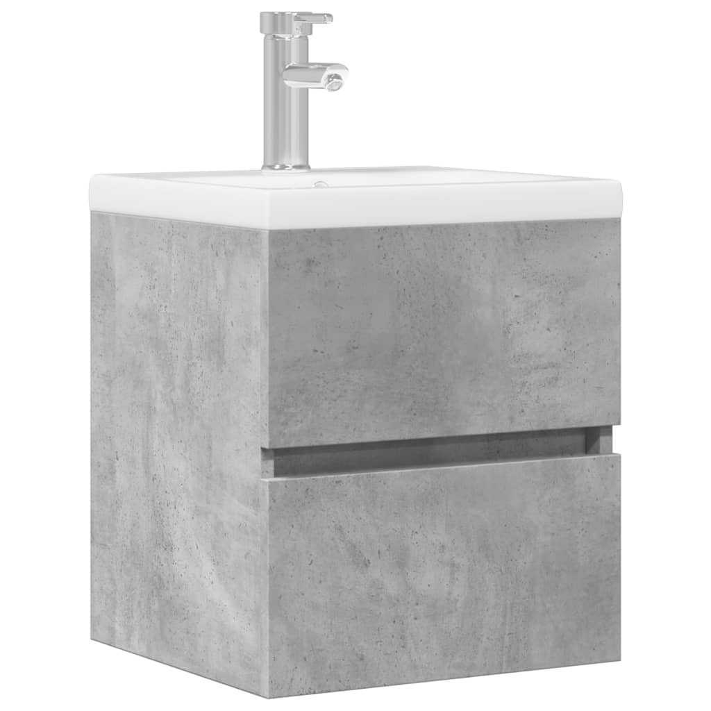 vidaXL Sink Cabinet Concrete Grey 41x38.5x45 cm Engineered Wood