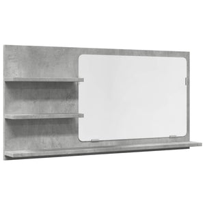 vidaXL Bathroom Mirror Cabinet Concrete Grey 90x11x45 cm Engineered Wood