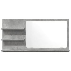 vidaXL Bathroom Mirror Cabinet Concrete Grey 90x11x45 cm Engineered Wood