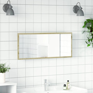 vidaXL LED Bathroom Mirror Sonoma Oak 100x8.5x37 cm Engineered Wood