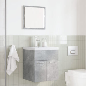 vidaXL 2 Piece Bathroom Furniture Set Concrete Grey Engineered Wood