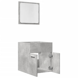 vidaXL 2 Piece Bathroom Furniture Set Concrete Grey Engineered Wood