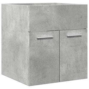 vidaXL 2 Piece Bathroom Furniture Set Concrete Grey Engineered Wood