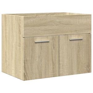 vidaXL 2 Piece Bathroom Furniture Set Sonoma Oak Engineered Wood