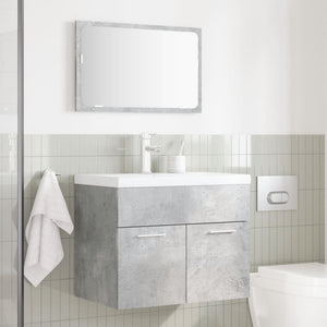 vidaXL 2 Piece Bathroom Furniture Set Concrete Grey Engineered Wood