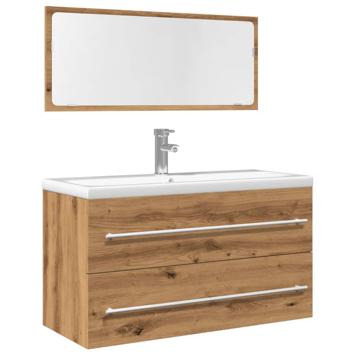 vidaXL 2 Piece Bathroom Furniture Set Artisan Oak Engineered Wood