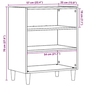 vidaXL Sideboard Old Wood 57x35x75 cm Engineered Wood