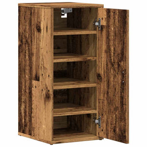 vidaXL Shoe Cabinet Old Wood 32x35x70 cm Engineered Wood