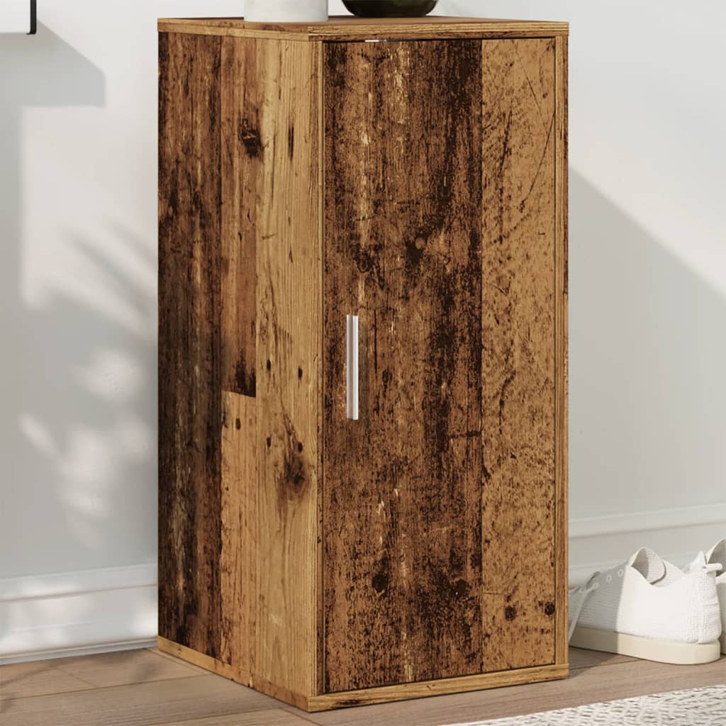 vidaXL Shoe Cabinet Old Wood 32x35x70 cm Engineered Wood