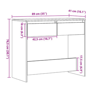 vidaXL Console Table Artisan Oak 89x41x76.5 cm Engineered Wood