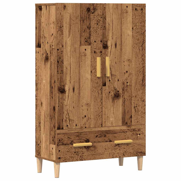 vidaXL Highboard Old Wood 70x31x115 cm Engineered Wood