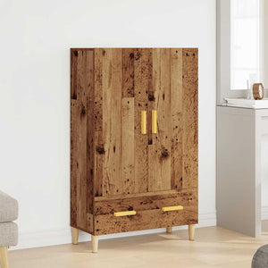 vidaXL Highboard Old Wood 70x31x115 cm Engineered Wood