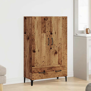 vidaXL Highboard Old Wood 70x31x115 cm Engineered Wood