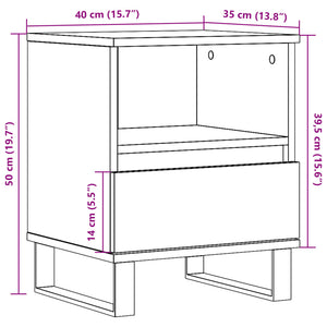 vidaXL Bedside Cabinets 2 pcs Old Wood 40x35x50 cm Engineered Wood