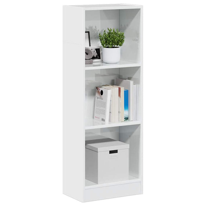 vidaXL Bookcase High Gloss White 40x24x109 cm Engineered Wood