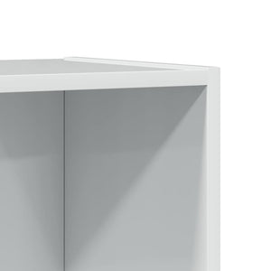 vidaXL Bookcase High Gloss White 40x24x143 cm Engineered Wood