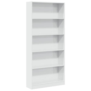 vidaXL Bookcase High Gloss White 80x24x176 cm Engineered Wood