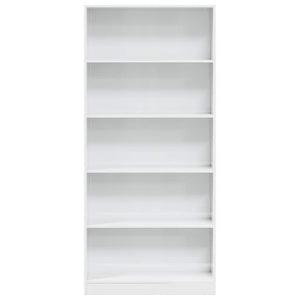 vidaXL Bookcase High Gloss White 80x24x176 cm Engineered Wood