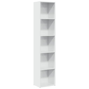 vidaXL Bookcase High Gloss White 40x30x189 cm Engineered Wood