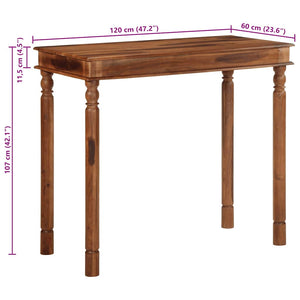 vidaXL Bar Table 120x60x107 cm Solid Wood Acacia