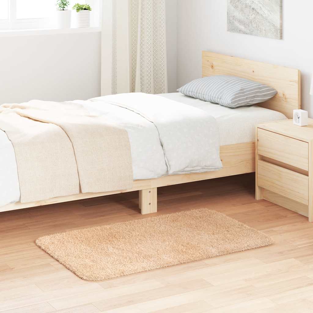 vidaXL Shaggy Rug High Pile Beige 60x100 cm Polyester