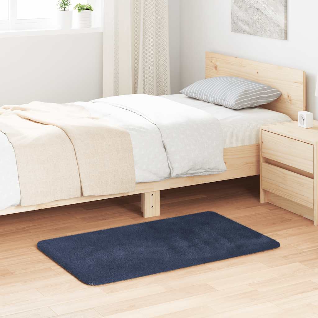 vidaXL Shaggy Rug High Pile Navy 60x100 cm Polyester