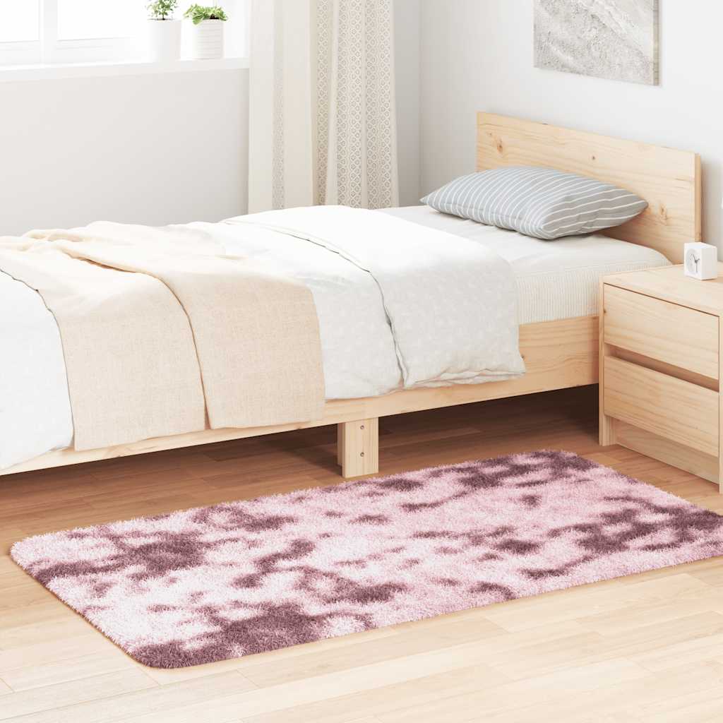 vidaXL Shaggy Rug High Pile Dusty Pink 80x150 cm Polyester