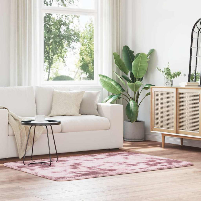 vidaXL Shaggy Rug High Pile Dusty Pink 120x170 cm Polyester