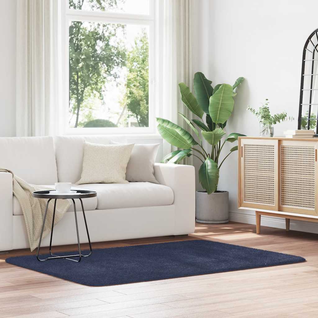vidaXL Shaggy Rug High Pile Navy 120x170 cm Polyester