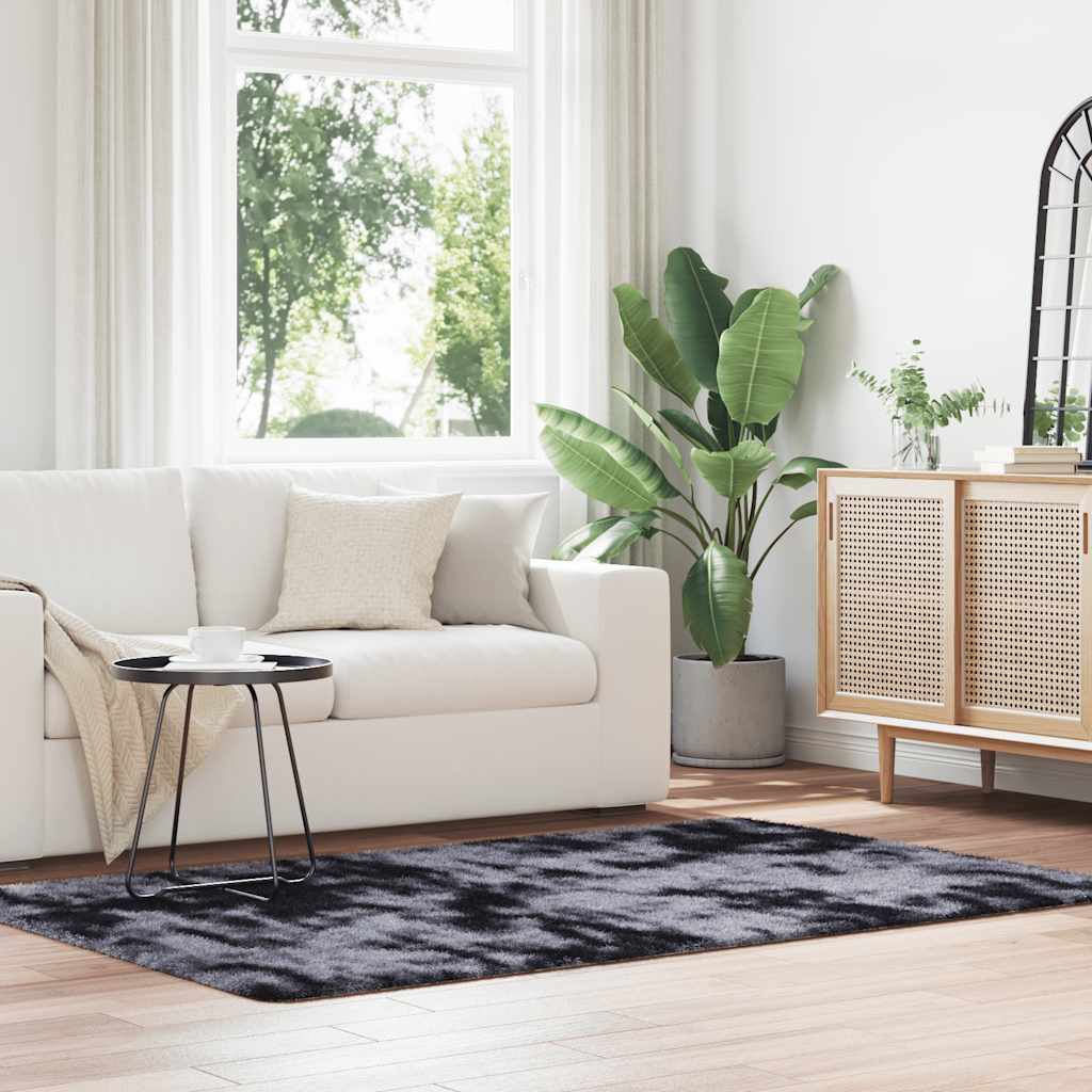 vidaXL Shaggy Rug High Pile Dark Grey 130x200 cm Polyester