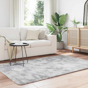 vidaXL Shaggy Rug High Pile Light Grey 130x200 cm Polyester