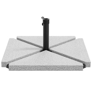 vidaXL 5 Piece Garden Parasol Base Set Granite and Steel