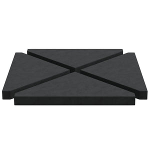 vidaXL Umbrella Weight Plates 4 pcs Black Granite Triangular 14 kg