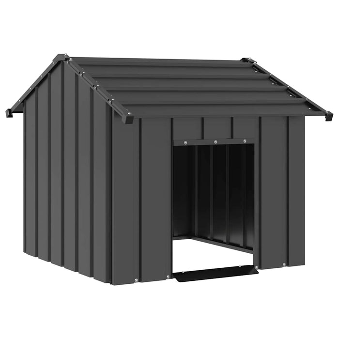 vidaXL Dog House with Roof 85x107x81 cm Galvanised Steel