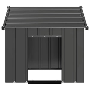 vidaXL Dog House with Roof 85x107x81 cm Galvanised Steel