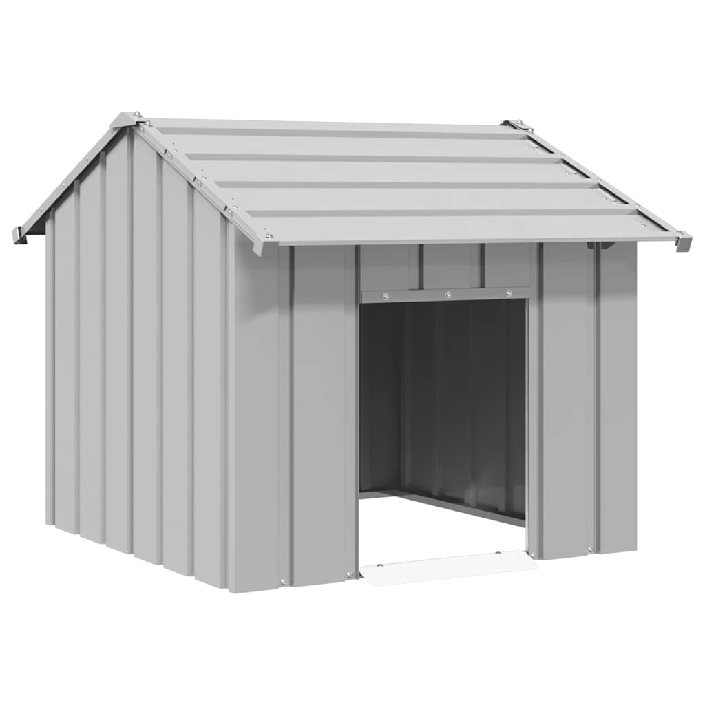 vidaXL Dog House with Roof 85x107x81 cm Galvanised Steel