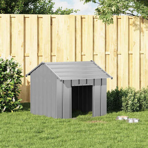 vidaXL Dog House with Roof 85x107x81 cm Galvanised Steel