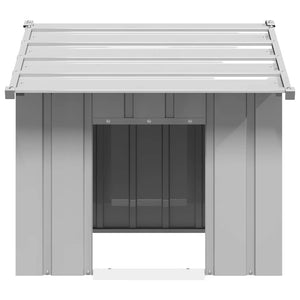 vidaXL Dog House with Roof 85x107x81 cm Galvanised Steel