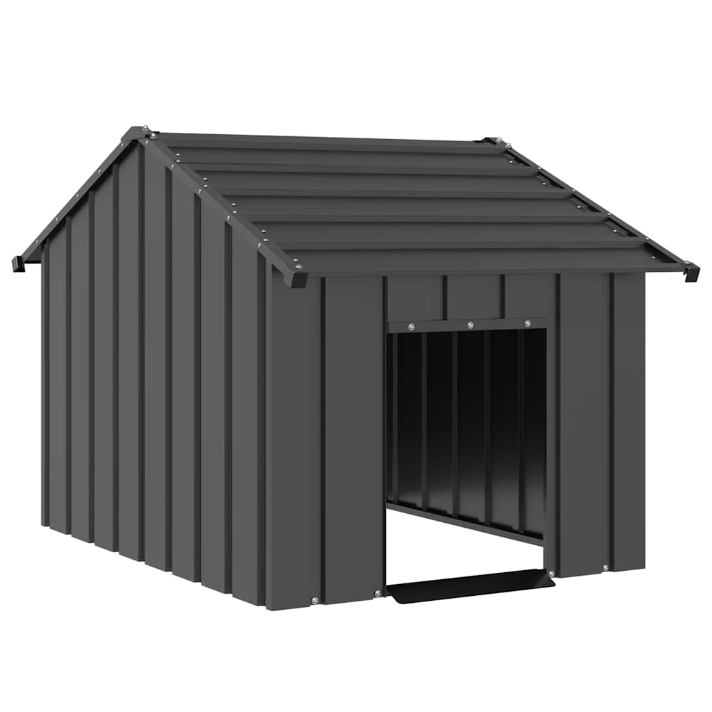 vidaXL Dog House with Roof 83x130x85 cm Galvanised Steel