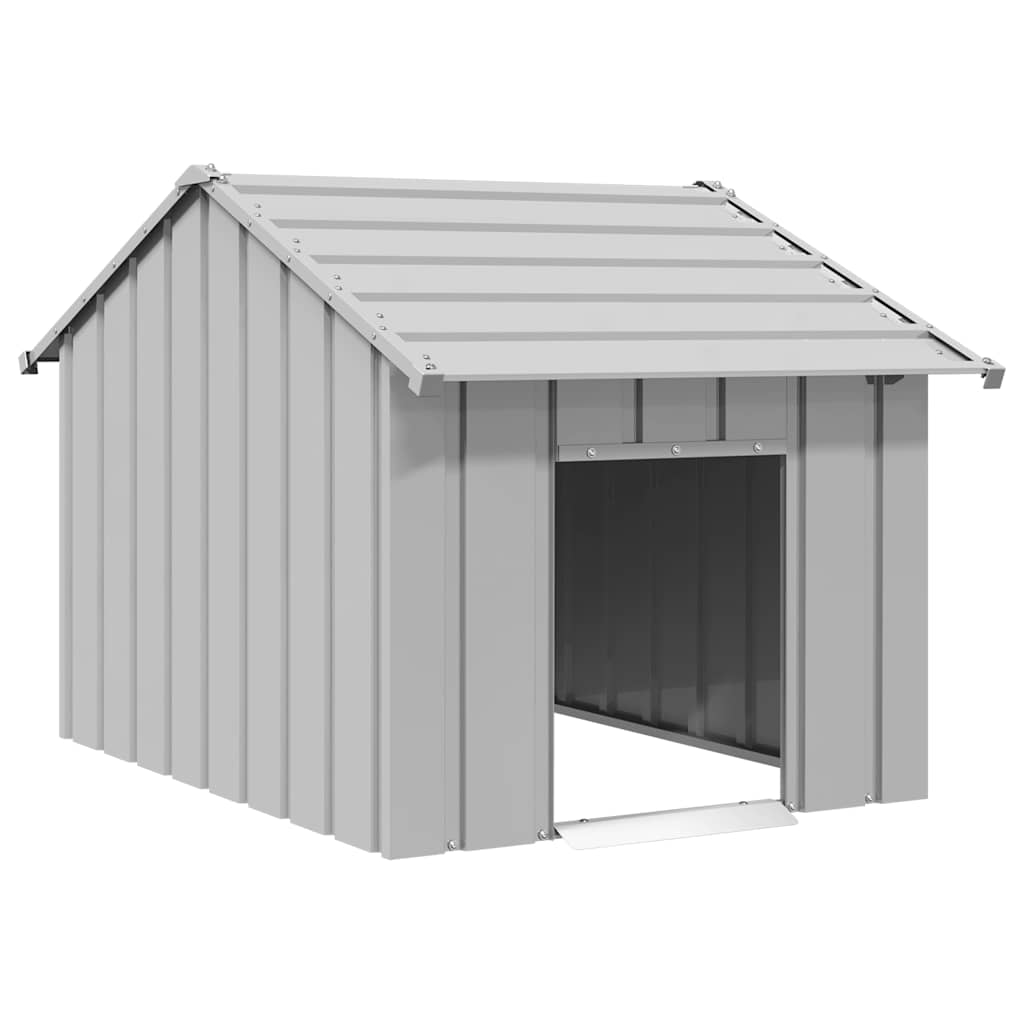 vidaXL Dog House with Roof 83x130x85 cm Galvanised Steel