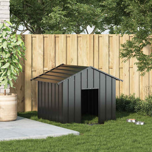 vidaXL Dog House with Roof 131x101x102 cm Galvanised Steel