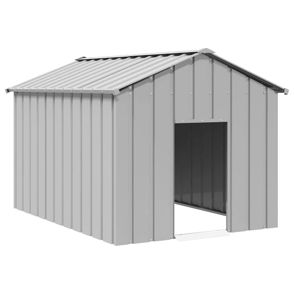 vidaXL Dog House with Roof 113x153x101 cm Galvanised Steel