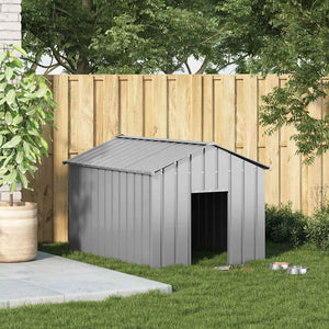 vidaXL Dog House with Roof 113x153x101 cm Galvanised Steel