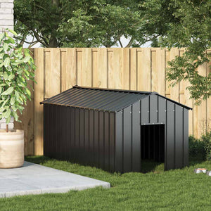 vidaXL Dog House with Roof 114x202x101 cm Galvanised Steel