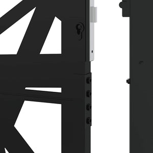 vidaXL Garden Gate Black 105x205 cm Steel Light Design