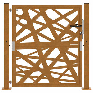 vidaXL Garden Gate 105x105 cm Weathering Steel Light Design