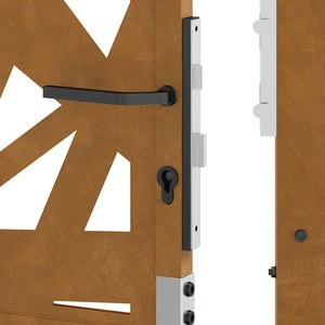 vidaXL Garden Gate 105x180 cm Weathering Steel Light Design