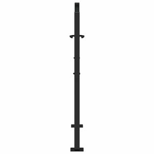 vidaXL Garden Gate Black 105x105 cm Steel Flame Design