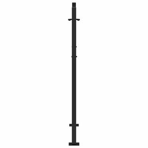 vidaXL Garden Gate Black 105x130 cm Steel Flame Design